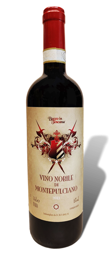 Bottiglia di vino DOC Nobile di Montepulciano